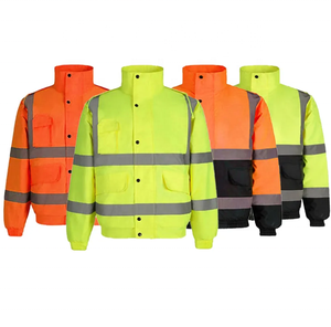 เสื้อโค้ทผ้าโพลีเอสเตอร์สำหรับฤดูหนาวปรับแต่งได้เสื้อกั๊กนิรภัยสะท้อนแสง Hi VIS กันน้ำชุดทำงานกำหนดโลโก้ได้ตามต้องการ - Product Image 1