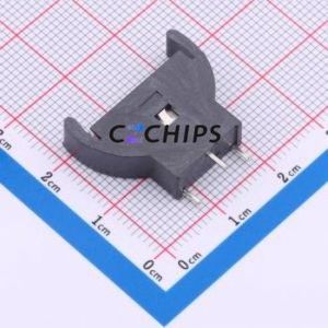 BS-05-A4BK013 Button & Strip Battery Connector Connector Battery Holder CR2032 Brass Tin - Product Image 2