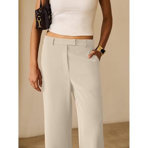 Pantalon large pour femme, taille haute, coupe ample, décontracté, pour le travail ou le bureau, infroissable - Product Image 3