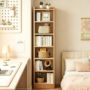 Estantería <span class=keywords><strong>de</strong></span> pie para almacenamiento, mueble <span class=keywords><strong>de</strong></span> almacenamiento sencillo <span class=keywords><strong>de</strong></span> varias capas para sala <span class=keywords><strong>de</strong></span> estar, librero pequeño para espacios estrechos junto al almacenamiento - Product Image 6
