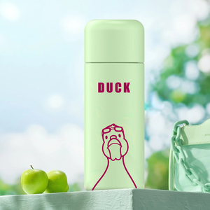 2024 New 600ml Stainless Steel Water Bottle Cute 3d Printed Design <b>Straw</b> Vacuum Style For Green - Product Image 3