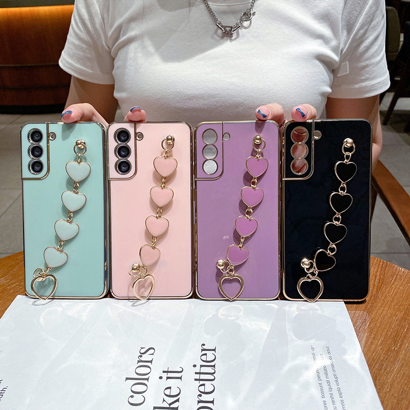 Чехол для мобильного телефона с браслетом любви, Samsung S22, S21, A53, A13, A52, A72, Xiaomi PocoX3, Redmi Note 9, 10, 11