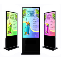 Afficheur publicitaire LCD intelligent sur pied pour système Android, destiné aux centres commerciaux, magasins de détail et expositions