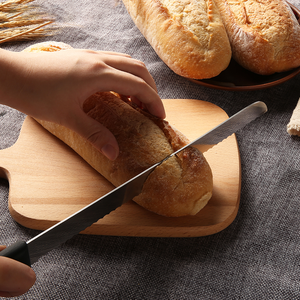 Sharp 8 "/10"/12 pouces coupe-pain dentelé professionnel en acier inoxydable couteau Salmone matériau métallique - Product Image 4