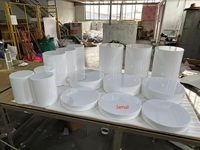Support de présentation de nourriture en acrylique blanc pour buffet