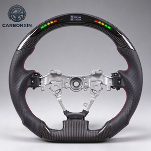 Volant sport en fibre de carbone forgée avec poignées chauffantes en cuir personnalisées et écran LED pour Toyota GR86 GT86 86 2017 2020 2012 - Product Image 2