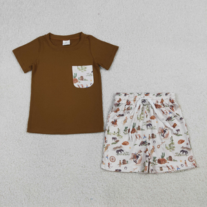 Conjunto de Ropa Vaquera para Bebés Niños, Estilo Rodeo, con Bolsillos, Pantalones Cortos - Product Image 2