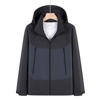 Nouvelle veste bomber unisexe d'hiver avec fermeture éclair longue, capuche et col montant, logo imprimé - Vêtement de sport d'extérieur coupe-vent pour le travail