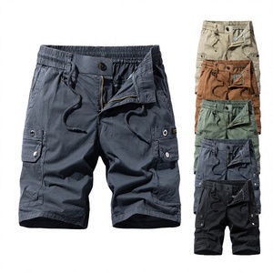 Shorts cargo mi-longs personnalisés pour hommes en Spandex/Polyester, multi-poches, extensibles, respirants, à motif patchwork, décontractés, utilitaires, pour l'extérieur - Product Image 1
