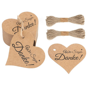 Etiquetas Colgantes <span class=keywords><strong>de</strong></span> Papel Kraft <span class=keywords><strong>de</strong></span> Alta Calidad con Cordel para Bodas, Navidad, Cumpleaños, Acción <span class=keywords><strong>de</strong></span> Gracias, Recuerdos <span class=keywords><strong>de</strong></span> Fiesta, Manualidades - Product Image 3