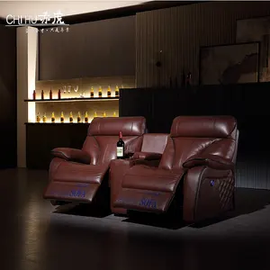 Bộ Sofa Da Có Thể Ngả Da Bò Nhập Khẩu Sang Trọng Kiểu Cimema Loveseat Phong Cách Cổ Điển Thanh Lịch Màu Sắc Và Kích Thước Tùy Chỉnh Mới Của Ý