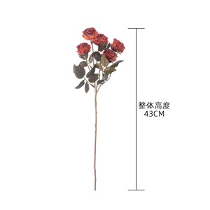 CallaFloral Rosa de burbuja seca multi-cabeza, flor artificial de rama única, decoración para bodas, manualidades, planta verde transfronteriza estilo INS - Product Image 4