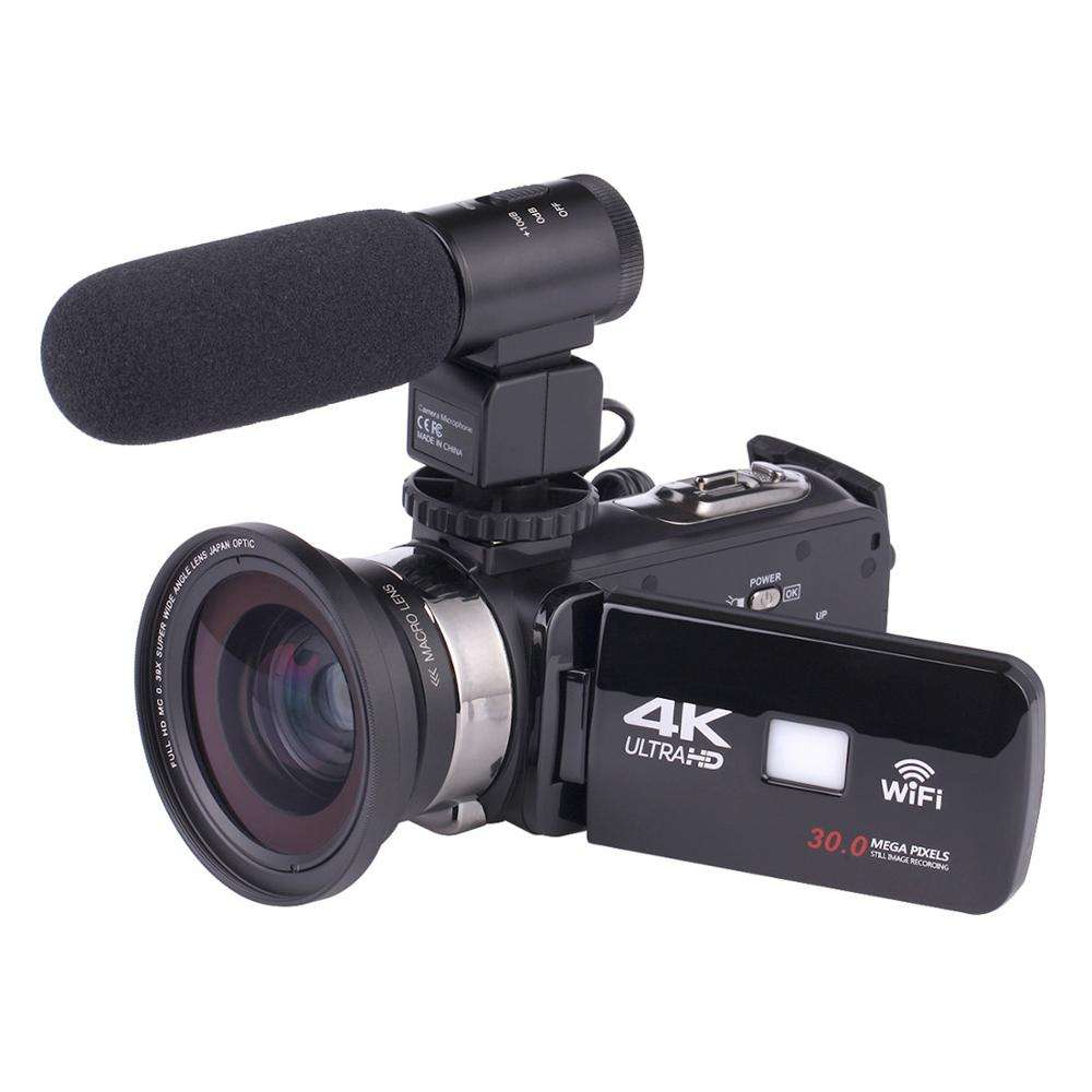 Professional Video 12X Optical Zoom Digital Camcorder HDV 4k Camera  Inch IPS Cheap Digital Video Camera with IR Night Vision