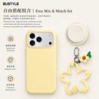 Coque de téléphone portable en silicone liquide authentique, magnétique, anti-traces de doigts, anti-chute, sécurisée pour bébé, gravure laser personnalisée pour 17