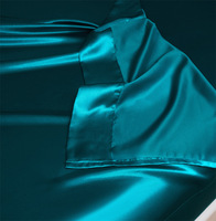 Parure de lit de luxe américaine en satin de soie, 4 pièces, taille Queen/King, housse de couette, drap-housse, taies d'oreiller - Utilisation hôtelière/mariage, 600 fils/cm²