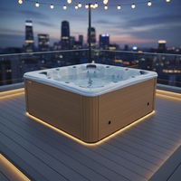 Spa familial compact moderne Watergold SR850 Balboa, combo piscine de nage rectangulaire, hydrothérapie, piscine d'entraînement, massage, étanche