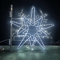 Guirlandes lumineuses LED 2D pour poteaux de rue, étanches IP65, décorations de Noël, W120CM, pour l'extérieur, usage commercial, montage sur paysage