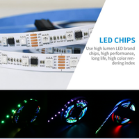 Tira de LED RGB de alta luminosidad con píxeles WS2811 de 12V y 12mm, tira de LED de píxeles WS2811 de 12V, LED RGB de 24 voltios WS2811, IP65 a prueba de agua.