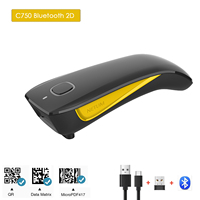 Caribe — Mini Scanner de codes-barres, portatif, sans fil, de couleur bleue, Design anti-flocons