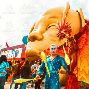 โมเดลหัวสกอตต์แบบพองลมขนาดใหญ่สำหรับตกแต่งคอนเสิร์ต20FT 26ft ออกแบบได้ตามต้องการ28ft 30ft กลางแจ้ง - Product Image 3