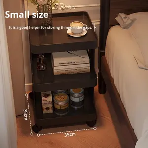 Mesa auxiliar de hierro de gama alta de lujo simple, aparador de <span class=keywords><strong>segunda</strong></span> <span class=keywords><strong>mano</strong></span>, estante de almacenamiento con carrito extraíble para Cocina - Product Image 3