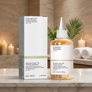 Solution Tonifiante et Resurfaçante à l'Acide Glycolique 7% pour Imperfections et Acné, Exfoliation Faciale, <span class=keywords><strong>Astringente</strong></span> Pores, Toner à l'Acide Glycolique 7% - Product Image 1