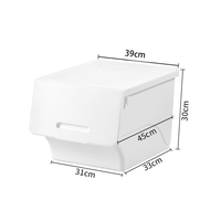 CHPP01 Organisateur de jouets pour enfants, boîte de rangement en plastique avec couvercle rabattable pour enfants, boîte de rangement pour le salon, pour les collations, les jouets, les articles divers