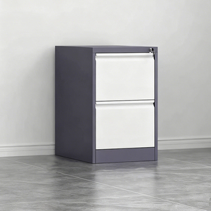 Armoire de classement moderne en acier pour bibliothèque et bureau scolaire, avec 2 tiroirs verrouillables, gain de place, usage commercial - Product Image 1