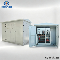 Poste de transformateur triphasé intégré 15 kV de type coffret compact pour projets agricoles d'énergie renouvelable éolienne et solaire en extérieur