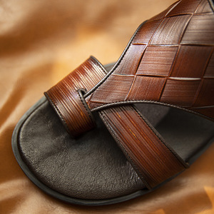 Sandales d'été 2026 pour hommes en cuir véritable, mules décontractées en cuir de vachette pleine fleur pour l'extérieur - Product Image 4
