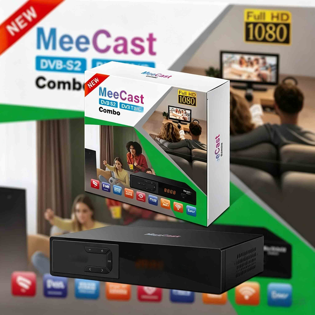 Hot Africa Combo Set Top Box Support CAS ECOS OS Digital 1080P H.265 DVB-S2/T2/C Decoder Free Air GX6605H Satellite Receiver