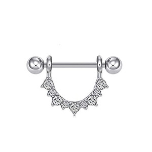 2024 elegantes diferentes estilos estrella en forma de corazón anillos de pezón de acero inoxidable joyería de perforación corporal para mujer - Product Image 5