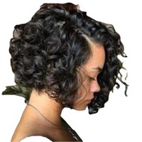 Nouvelle perruque pour femme, petite bouclée, courte et volumineuse, en fibre haute température, pour le commerce électronique transfrontalier, style africain