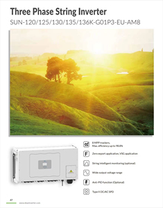 Onduleur triphasé Deye 136 kW SUN-136K-G01P3-EU-AM8 pour raccordement au réseau - Product Image 6