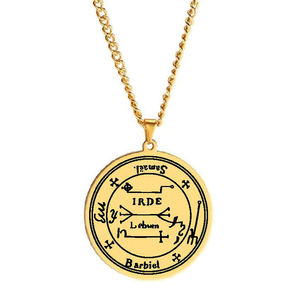 HLSS647 the Exorcist dari the delappp yang melindungi diri sendiri dari kerusakan jimat Laser menandai liontin baja tahan karat kalung - Product Image 1