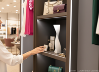Lampe LED encastrée en profilé aluminium pour étagère, panneau lumineux pour vitrine, bibliothèque YBKTJD-25