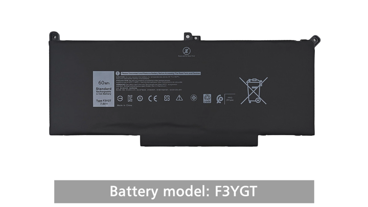 7.6V 60Wh Laptop-Akku F3YGT für Dell, Karton geöffnet