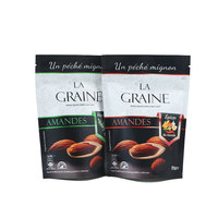 Sac en mylar debout imprimé de logo personnalisé emballage en feuille d'aluminium avec fenêtre beurre d'arachide et sauce mayonnaise ketchup Doypack