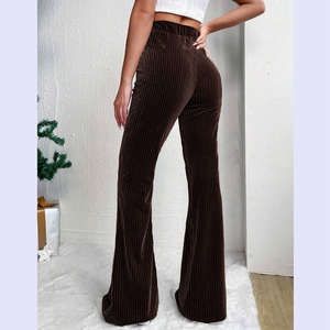 Canal 5 colori 2025 autunno inverno Casual <span class=keywords><strong>a</strong></span> vita alta <span class=keywords><strong>velluto</strong></span> <span class=keywords><strong>a</strong></span> <span class=keywords><strong>coste</strong></span> <span class=keywords><strong>pantaloni</strong></span> con fondo <span class=keywords><strong>a</strong></span> campana da <span class=keywords><strong>donna</strong></span> - Product Image 6