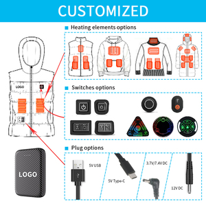 <strong>Heated</strong> Vest Winter Thermal USB Smart Warming Windproof Breathable Men's <strong>Gilet</strong> - Product Image 5