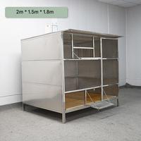 Cage d'élevage de pigeons haut de gamme en acier inoxydable toutes saisons, grande volière métallique avec roues et plateaux extractibles pour pigeons de course