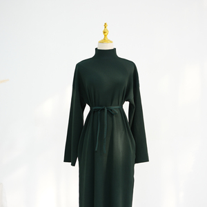 Loriya Damen dezente Freizeitkleider Großhandel Winterstrickstoff Abaya Frühling/Herbst traditionelle muslimische Bekleidungsaccessoires - Product Image 6