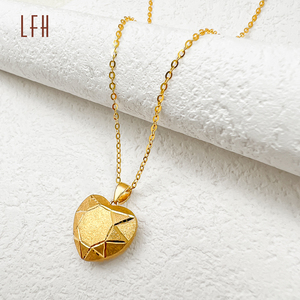 Collar con Colgante de Corazón de Oro Real de 18K de Moda LFH, Joyería al por Mayor, Collar con Colgante de Corazón de Oro Puro Real de 18K - Product Image 6