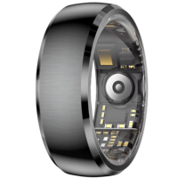 Bague connectée à thème football avec moniteur de santé, suivi du rythme cardiaque et du sommeil, contrôle par application, boîtier en plastique, étanche IP68 pour iOS et Android