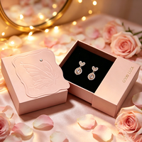 Boîte en carton biodégradable écologique personnalisée avec impression numérique pour bijoux, boîte cadeau pour bagues, colliers, boucles d'oreilles