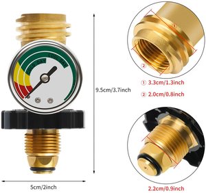 Verbessertes Gas-Hochdruck manometer Propan-Tank manometer mit POL-Anschluss, Grill anschlüsse mit Schläuchen für 5-100lb Propan tank, S. - Product Image 2