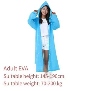 Affordable and Reusable Adult Raincoat Thickened Disposable EVA Raincoat Camping Long Body Rainproof <b>Women's</b> Raincoat - Product Image 2