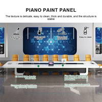 Table de conférence moderne de luxe blanche sur mesure (4m, 5m, 8m, 10m) pour bureaux et écoles, en MDF – Fournisseur d'usine Zitai, OEM/ODM