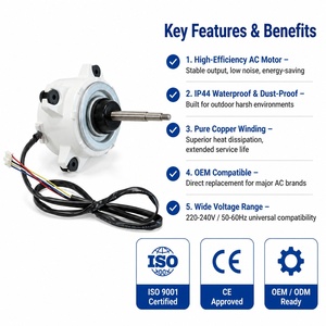 <span class=keywords><strong>มอเตอร์</strong></span>พัดลม EC ประหยัดพลังงาน ได้รับการรับรองมาตรฐาน CE 310V โรเตอร์แม่เหล็กถาวร สำหรับพัดลมระบายความร้อนและคอนเดนเซอร์ ใช้กับเครื่องปรับอากาศ - Product Image 6