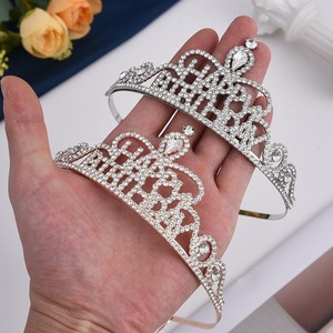 Accessoires de mode pour la tête : Couronne de mariée, <span class=keywords><strong>serre</strong></span>-tête princesse en cristal, style rétro romantique - Product Image 3
